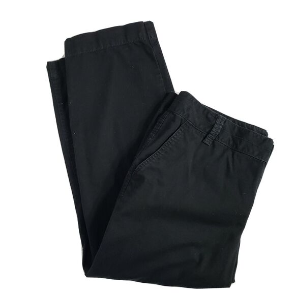 Ann Taylor Loft Women Pants Sz 6 Marisa Cropped Mid Rise Black Stretch Straight - Picture 4 of 10